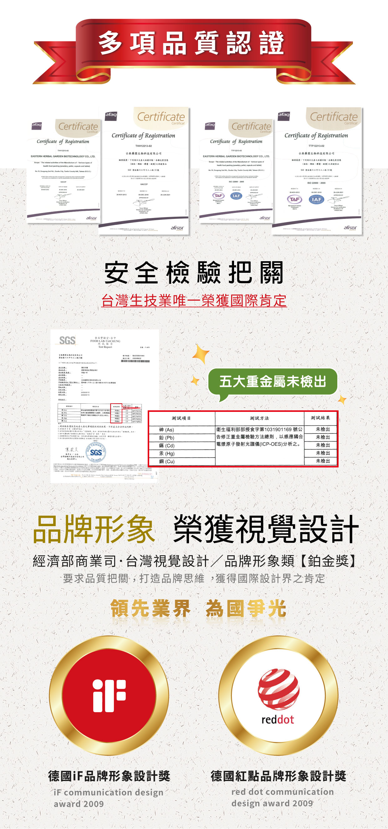 貴妃珍寶-多項品質認證