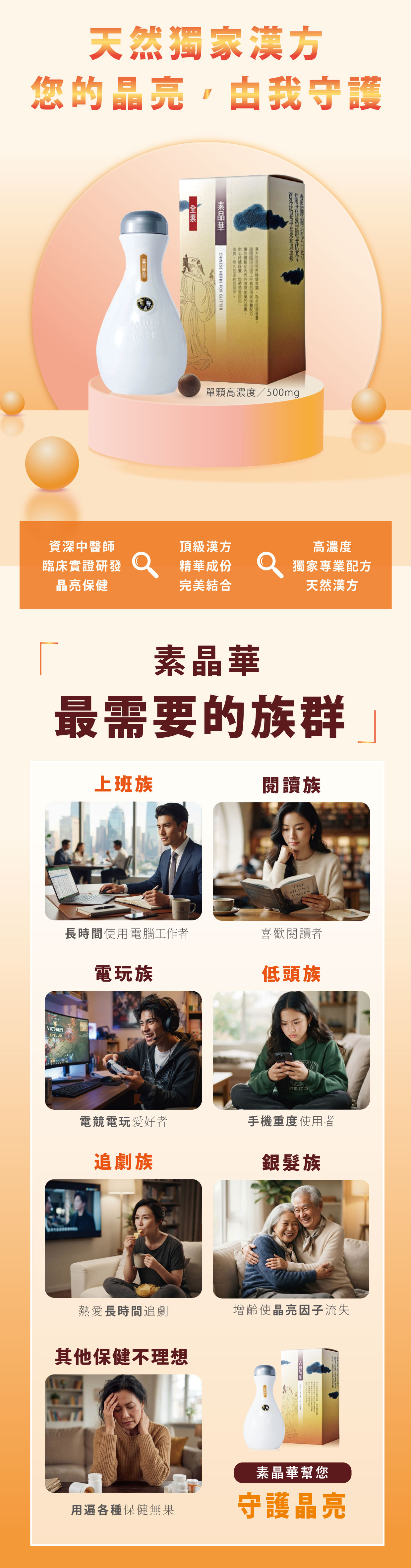 天然獨家漢方 您的晶亮,由我守護